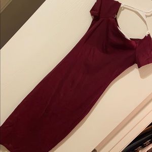 Red long dress